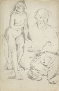 Studies of Three Figures, Including a Self-portrait