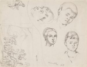 Trois portraits de Paul et études d’après Pedro de Maya et le Tintoret