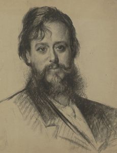 Portret van een man met baard, van voren