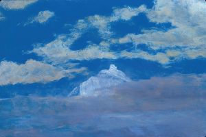 Cloud Study With Mountain Peak