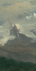 Cloud Study with Mountain Peaks