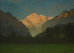View of Glacier Park or Sunset on Peak