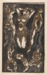 Composition with six human figures