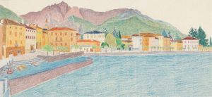 View of an Italian City on the Water