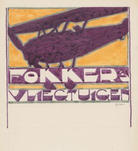 Ontwerp voor reclame voor `Fokker’s Vliegtuigen’
