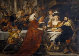 The Feast of Herod. Salome Bringing the Head of St John the Baptist on a Charger