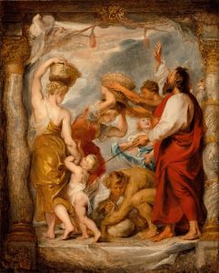 The Israelites Gathering Manna in the Desert