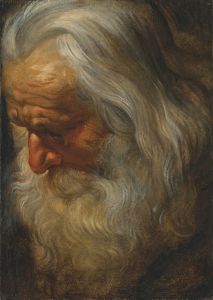 Head study of a bearded old man