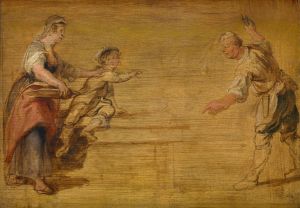 Kitchen Maid, Butcher and Boy around a Table