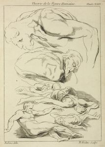 Six studies of male figures in various prone and supine positions