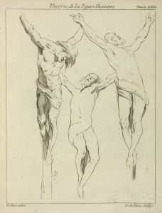 Three studies of crucified figures