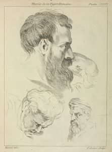 Three studies of men’s heads
