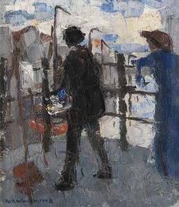 The Painter on the Hoogbrug in Mechelen