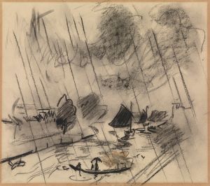 Canal in the Rain – The Ferryman
