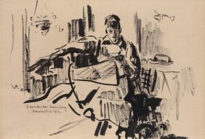 Nel Reading a Newspaper