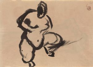 Squatting Nude