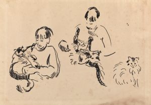 Woman and Cat