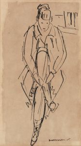 Woman Putting on Shoes