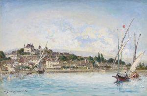 View of Lake Léman at Nyon