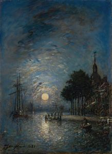 Le Port De Dordrecht Au Crépuscule