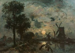 Moulins au clair de lune, Schiedam