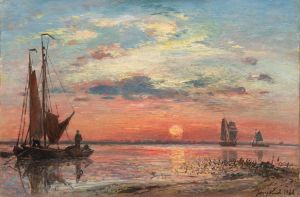 L’Escaut près d’Anvers, Soleil couchant