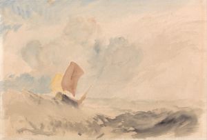 A Sea Piece, A Rough Sea with a Fishing Boat