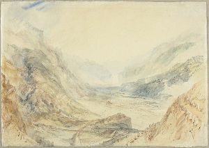 View in the St. Gotthard Pass, Switzerland