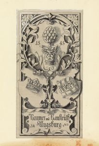 Kramer und Kaufleuth zu Augsburg, Vorlagenzeichnung für ‘Allegorien und Embleme’