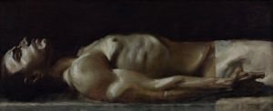 Corpse of Christ, oil study for the ‘Pietà’