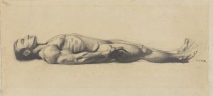 Studie zu einem Leichnam Christi für ‘Pieta’