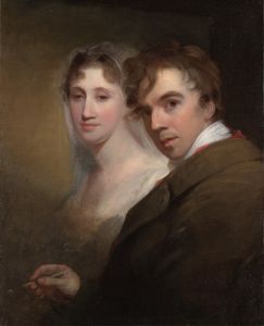 Self-Portrait of the Artist Painting His Wife