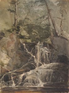 Small Waterfall in Forest