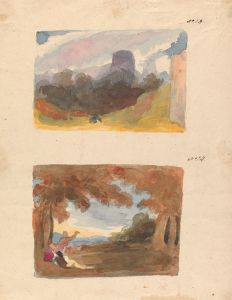 Landscape with Castle – Modern Manner ; Landscape with Figures in Foreground