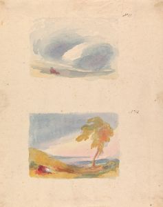 Sky Study – Turner’s Principle ; Landscape With Hills and Tree