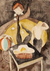 In Vaudeville Two Acrobat-Jugglers