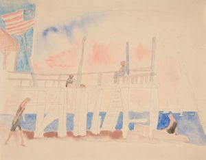 Pier With Four Figures