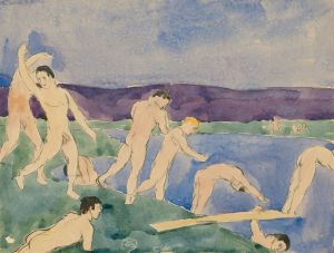 Twelve Nude Boys at the Beach