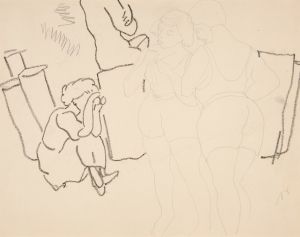 Four Figures on Beach, probably in Provincetown