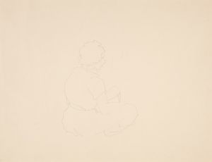 Woman Seated on Beach, probably in Provincetown