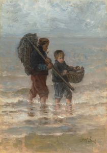 Two Children Wading
