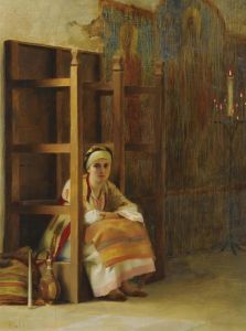 Young Girl In A Greek Church