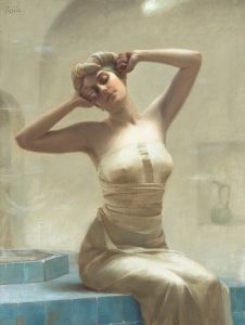 At the bath