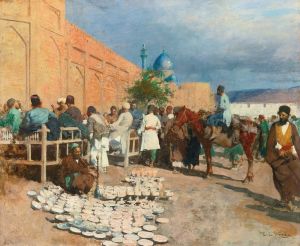 Persian café – the pottery seller