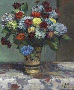 Bouquet de fleurs aux hortensias