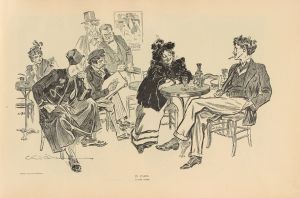 In paris. A café artist