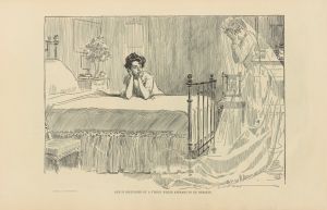 She is disturbed by a vision which appears to be herself