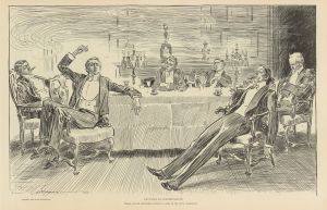 Studies in expression, while an old gentleman listens…