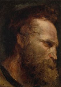 Head study of a bearded man