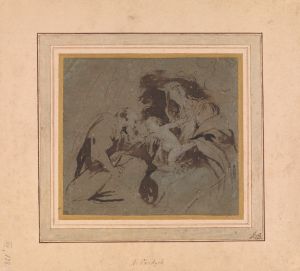 Virgin Mary with child and a saint or donor